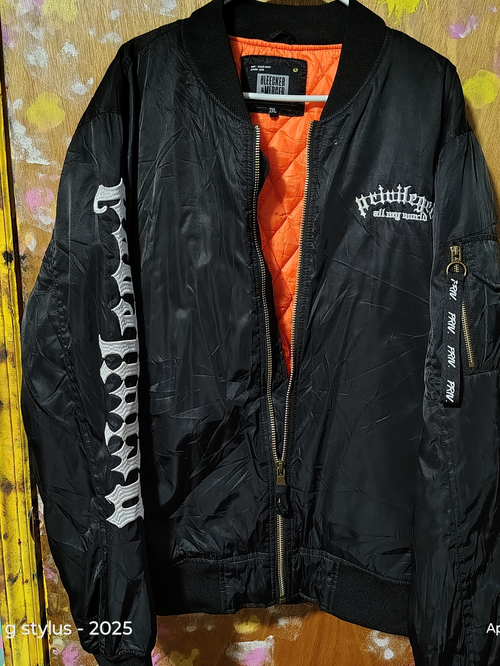 BLEECKER,& MERCER- Black Bomber Jacket- Size XXL ( This Is A Light Jacket,😲🔥)